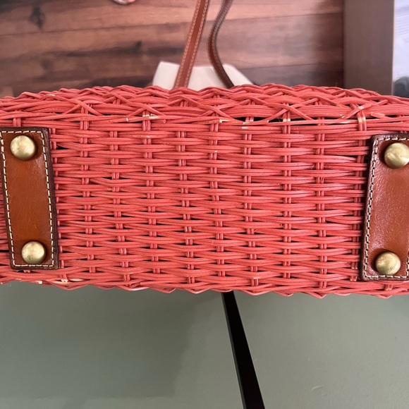 Patricia Nash Coral Woven Tote Bag - Picture 6 of 8